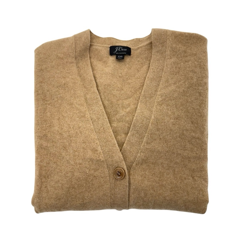 J. Crew Cashmere Cardigan XXS Camel/Tan - Picture 15 of 16